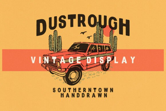 Dustrough Reguler: A Hand-Drawn Typeface with Vintage Soul