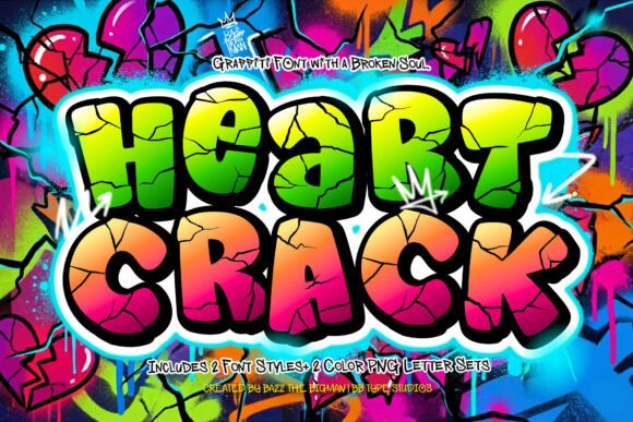 Heart Crack: The Edgy Display Font for Bold Projects