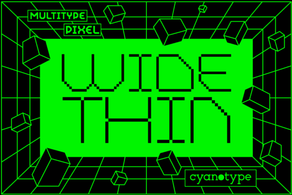 MultiType Pixel Wide Thin: A Modern Typeface for Bold Designs