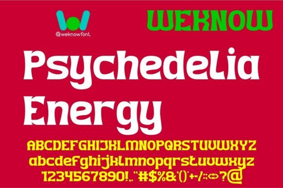 Psychedelia Energy: A Bold Typeface for Modern Branding