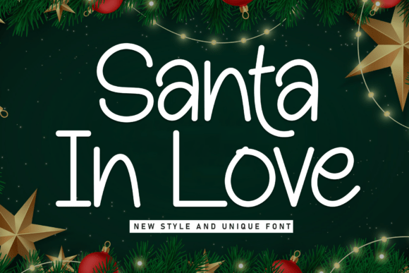 Santa in Love: A Fresh Take on Casual Display Typography