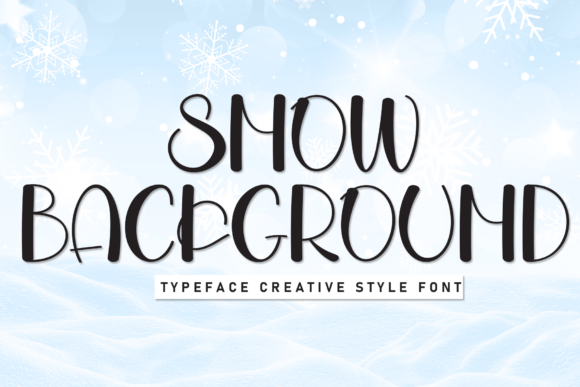 Snow Background: A Whimsical Handwritten Font for Joyful Design