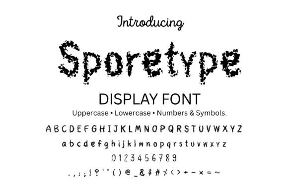Sporetype: A Gritty, Splatter-Textured Font for Bold Design