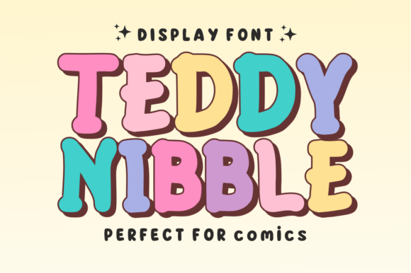 Teddy Nibble: The Cozy Display Font with Retro Charm